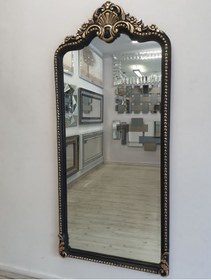 Resim Ayna Denizi Princess Great Black Gold Model Siyah Altın Renk Dekoratif Boy Aynası 
