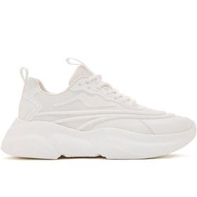 Resim Derimod Kadın Beyaz Bağcıklı Kalın Tabanlı Sneaker 25SFD431114 