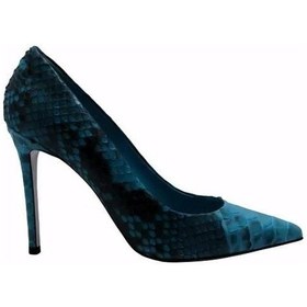 Resim Poletto Hakiki Yılan Deri Mavı Ayakkabı Stiletto 2536 05 Yln-444 Mavi 