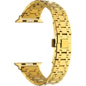 Resim Watch 42mm Uyumlu KRD-83 Metal Zore Kordon-Gold 