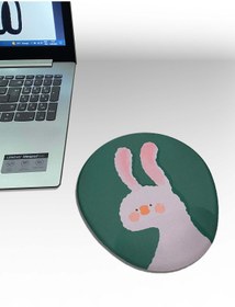 Resim Tavşan Baskılı Bilek Destekli Mouse Pad 