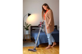 Resim Onvo Dikey Şarjlı Süpürge 250W, Güçlü Temizlik Için Tasarlandı 
