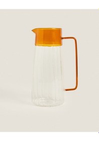 Resim Turuncu Detaylı Cam Sürahi 1600 Ml 