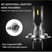 Resim Didadodo Adet Araba H7 Led Ampuller Başkanı Işık Lambası Beyaz 6000 K 80 W Csp Çip 6smd Motosiklet Sis Lambası 1860 16000lm Çalışan Işık 