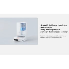 Resim Xiaomi Istasyonlu Robot Süpürge Lds Lazer Navigasyon X10+ Yedek Temizlik Seti-Otomatik Yıkama Temizlenme 