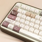 Resim JAYCOMIA MOA Profili PBT Boya Altı Baskılı Tuş Takımları, Karikatür Stili Kedi Temalı, Cherry MX Anahtarları ile Uyumlu, Mekanik Oyun Klavyesi Geliştirme Seti 