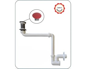 Resim Dallmer Yer Kazandıran Lavabo Sifonu 137 - Taşma Deliksiz,Lavabo Dolabında ve Çekmecesinde,Lavabo Altında Duvara Bitişik Montajlı Koku Önleyici S Sistemi,Kolay Temizlenir Giderli, Ayarlanabilir Borulu 