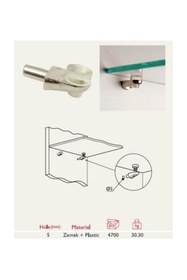 Resim Gürçay Cam Raf Pimi Vantuzlu 5 mm (4 Adet) 