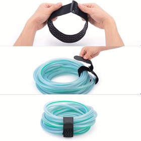 Resim Kaymaz Şeritli Lastik Kaplı Elastik Kayışlar 45.7cm x 5.08in (4'lü Paket), Hortum, Halat, Bisiklet, Bagaj, Kamp Matı Bağlama için Çok Amaçlı Kanca ve Döngü Bağları, Ağır Hizmet Tipi Taşıma Sapları Uzatma Kablosu Organizatörü 