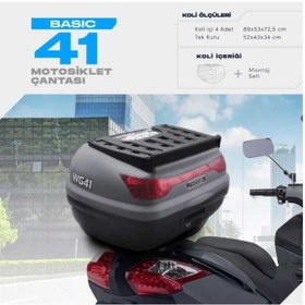 Resim Wogen 41 Litre Basic Motosiklet Çantası - Nardo Gri- 1405 003 Gri 