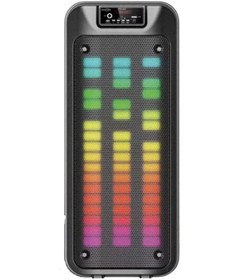 Resim Tastech MİKROFONLU BLUETOOTH HOPARLÖR LED IŞIKLI TAŞINABİLİR ŞARJLI SES SİSTEMİ TF KART USB FM RADYO 