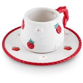 Resim Karaca Berrybloom 2 Kişilik Kahve Fincan Takımı 100 Ml Kırmızı 