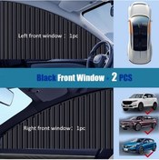 Resim Chuangyinshop 2 Parça Ön Cam Gölgelikleri - Evrensel Siyah Pvc Güneşlik Ve Isı Yalıtım Perdesi 