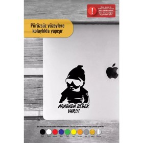 Resim Arabada Bebek Var Cool - Araç, Oto, Laptop, Duvar Uyumlu Sticker 20*30 cm 