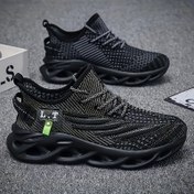 Resim Erkekler için Nefes Alabilir Örme Günlük Sneakerlar - Düşük Üst Bağcıklı Tasarım, EVA Yastıklı Taban, Kumaş Astar & Hafif Konforlu Günlük Giyim ve Hafif Sporlar İçin, Şık Stil, Dayanıklı Taban, Fitness Tutkunları, Spor Ayakkabılar, Minimalist Tarz, Rahat Kalıp, Konforlu Ayakkabılar, Spor Severler 