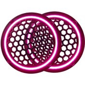 Resim LSOUND Neon Işıklı 16 cm Hoparlör ve Midrange Kapağı - 2 Adet - Pembe Uyumlu 