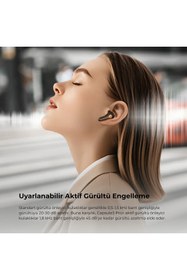 Resim SoundPEATS Capsule 3 Pro+ ANC Hi-Res LDAC TWS Kablosuz Bluetooth Kulaklık Siyah 