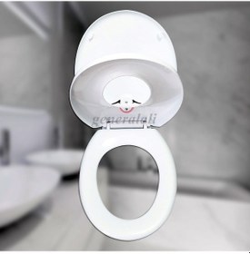 Resim Çelik Ayna Çocuk Adaptörlü Çift Kullanımlı Klozet Kapağı - 208 