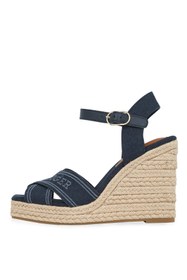 Resim Tommy Hilfiger Tommy Hilfiger Lacivert Kadın Lacivert Kadın Dolgu Topuk Ayakkabı FW0FW08668 Dolgu T 