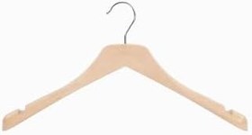 Resim 10'lu DCK 40cm Ahşap Görünümlü Dolgulu Plastik Üst Grup Askısı Ahşap 