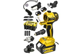 Resim Dozzer 999VF 25 Ah 6'lı Muhteşem Set Şarjlı Matkap Testere Tilki Kuyruğu Taşlama Somun Sökme Havalı Pompa 