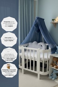 Resim Kiddy Happy Lacivert Beşik Cibinliği Ve Cibinlik Aparatı 