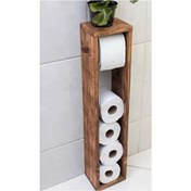 Resim Hous Mobilya Wc Kağıtlık Tuvalet Kağıtlığı Ahşap Banyo 