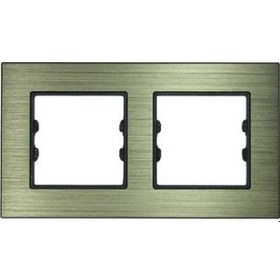 Resim Asfir Schneider Asfora Serisi Alüminyum Bronz İkili Çerçeve Alg102-71 Modeli 