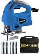 Resim Graizer Alman 3200 W Sjs Metal Şanzuman 6 Kademe Devirli Lazerli Otomatik Dekupaj Testere + 10 Uç 