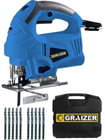 Resim Graizer Alman 3200 W Sjs Metal Şanzuman 6 Kademe Devirli Lazerli Otomatik Dekupaj Testere + 10 Uç 