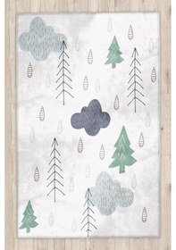 Resim İskandinav Bambu Çocuk Odası Halısı 