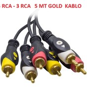 Resim 5 Metre 3 Rca 3 Rca Video Audio Görüntü Ses Sistemi Boofer Tv 