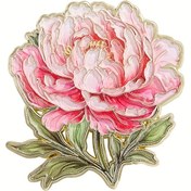 Resim Sanat Şakayık Emaye Broş - Canlı Pembe Çiçek Desenli Altın Vurgulu, Zarif Yaka İğnesi Çantalar, Ceketler & Aksesuarlar İçin, Dayanıklı Emaye Takı Hediyesi (2025 Yeni Stil), Erkek ve Kadınlar için Detaylı Tasarım 