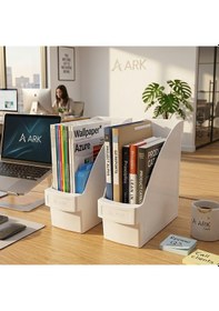 Resim Ark Masaüstü Evrak Rafı 2 Adet Beyaz 