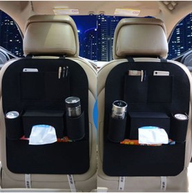 Resim ZEYZEN 2 Adet Araç Içi Kotuk Arkası Pratik Asmalı Çanta Araç Eşya Düzenleyici Koltuk Arkası Keçe Organizer 