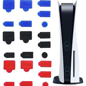 Resim Cbtx Ps5 Uyumlu 2 Takım 7 Adet/takım Toz Fişi Silikon Toz Koruyucu Anti-toz Kapağı Mavi 