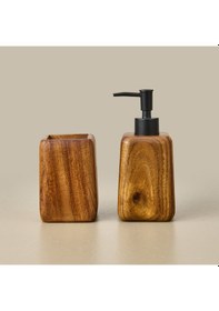 Resim Bath Jardim 2'li Banyo Sıvı Sabunluk Seti - Kahverengi Çok renkli 