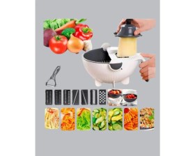Resim Zero Land Muratech 5 Fonksiyonlu Döner Re Süzgeçli Çok Amaçlı Sebze Doğrayıcı Kaymaz Tabanlı 