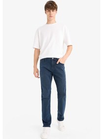 Resim Defacto Sergio Regular Fit Normal Bel Boru Paça Jean Pantolon W7086az25aunm83 İndigo 