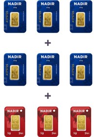 Resim Nadir Gold 24 Ayar 18 Gram Külçe Altın 6 Adet 2,5 Gram Külçe Altın + 3 Adet 1 Gram Külçe Altın 