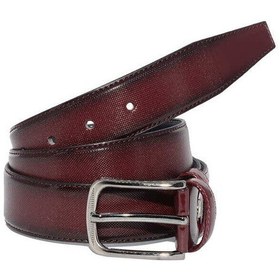 Resim Süzer Deri 3.5 Cm Tokalı Rugan Suni Deri Desenli Model Klasik Erkek Kemer Bordo Bordo 
