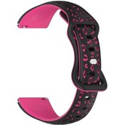 Resim Cloud011 Amazfit Gtr Huawei Xiaomi Garmin Uyumlu Siyah Pembe Leopar Bileklik 