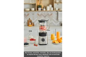 Resim Karaca Inox Paslanmaz Gövde 1,8 Litre 1800W Yüksek Güçlü Buz Kırma Özellikli Dijital Ekranlı Inox Smoothie Blender 
