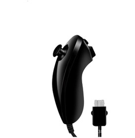 Resim Geeksen Oyun Kumandası Wııu/wıı Sol Kulp Wii Tavuk Bacağı Kulpu Wii Kablolu Sol Kulp Wii Konsol Oyun Kulpu Kavisli Kulp Siyah 