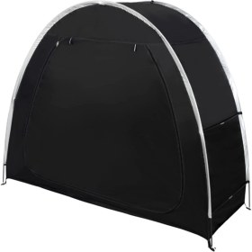 Resim Woodpool Açık Hava Taşınabilir Bisiklet Depolama Kulübeleri Su Geçirmez 2 Bisiklet Çadır Barınağı Bisiklet Garaj Kulübesi (Yurt Dışından) 