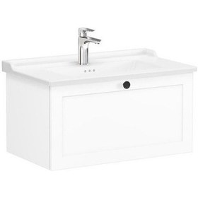 Resim Vitra Root Classic 68806 Lavabo Dolabı, Tek Çekmeceli, 80 Cm, Mat Mat Beyaz 