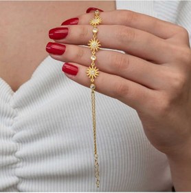 Resim Gümüş Gold Güneş Kadın Bileklik 