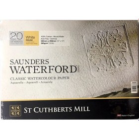 Resim Saunders Waterford Rough Natural White Blok 20 Yaprak 300G 26X36 