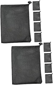 Resim VANZACK 10adet Pratik Ağızlı File Çanta Golf Topu Taşıma Çantası Dayanıklı Polyester Mesh Top Çantası Yüksek Kapasiteli Taşınabilir Spor Malzemeleri Için Uygun 