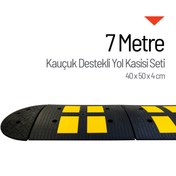 Resim İleri Trafik Kauçuk Destekli Yol Kasisi Set, Hız Kesici 40 x 50 x 4 cm - 7 Metre 